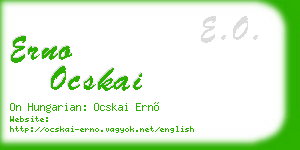 erno ocskai business card